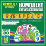 Комплект динамических раздаточных пособий - Окружающий мир (веера). Животные и растения, дорожные знаки. - «globural.ru» - Чапаевск