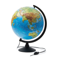 Глобус Земли физический  с подсветкой D=320 мм - «globural.ru» - Чапаевск