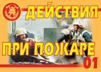 Комплект плакатов "Действия при пожаре" - «globural.ru» - Чапаевск
