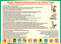 Таблица Общие правила безопасности на уроках труда 1000*1400 винил	  - «globural.ru» - Чапаевск