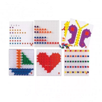 Мозаика Peg Board. Набор с прозрачными досками и картинками - «globural.ru» - Чапаевск