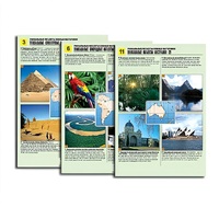 Комплект таблиц по географии раздаточных "Уникальные объекты южных материков" (цвет, лам, А4, 12 шт.) - «globural.ru» - Чапаевск