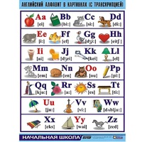 Таблица демонстрационная "Английский алфавит в картинках"(70x100) - «globural.ru» - Чапаевск