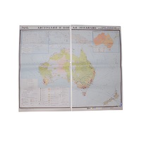 Учебная карта "Австралия и Новая Зеландия" (экономическая) 1100*1340 мм (матовое, 2-стороннее лам.) - «globural.ru» - Чапаевск