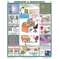 Плакаты "Компьютер и безопасность" (2 листа, размер 450х600) - «globural.ru» - Чапаевск