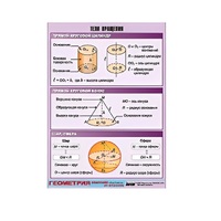 Таблица демонстрационная "Тела вращения" (винил 100х140) - «globural.ru» - Чапаевск
