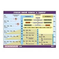 Таблица демонстрационная "Сравнение понятий изомер и гомолог" (винил 70x100) - «globural.ru» - Чапаевск