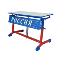 Стол ученический двухместный "Патриот-2о" на газовом лифте (р.гр. № 3-7 и наклоном столешницы) - «globural.ru» - Чапаевск