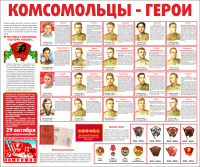 Тематический стенд "Комсомольцы-герои" - «globural.ru» - Чапаевск