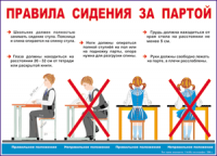 Таблица Правила сидения  за партой 1000*1400 винил - «globural.ru» - Чапаевск