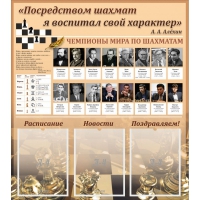 "Шахматы" тематический стенд - «globural.ru» - Чапаевск