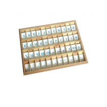 Печатный алфавит на пластиковых табличках. Синий - «globural.ru» - Чапаевск