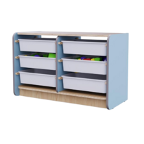 Двойной модуль для хранения игрушек из коллекции мебели «НЕГА» (цвет голубой) - «globural.ru» - Чапаевск