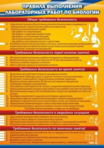 Стенд "Правила выполнения лабораторных работ по биологии" (вариант 2) - «globural.ru» - Чапаевск