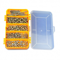 Набор крепежных элементов из нержавеющей стали (винты, гайки) в пластиковой коробке - «globural.ru» - Чапаевск