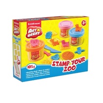 Пластилин на растительной основе Artberry/Stamp Your Zoo 3 бан./35 г со штампами - «globural.ru» - Чапаевск