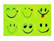 Комплект световозвращающих наклеек "Смайлики" - «globural.ru» - Чапаевск