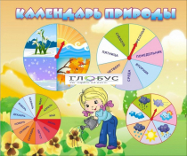Стенд "Календарь природы" (вариант 1) - «globural.ru» - Чапаевск