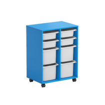 Тумба мобильная для пособий (синий) - «globural.ru» - Чапаевск