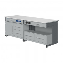 Стол лабораторный демонстрационный с электрическими розетками, автоматами аварийного отключения тока - «globural.ru» - Чапаевск